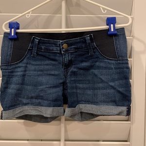 Maternity Inset Panel Midi Jean Shorts